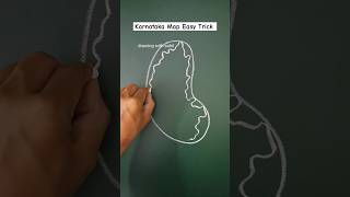 karnataka map drawing  how to draw karnataka map  karnataka map  karnataka nakshe shorts [upl. by Meehaf]