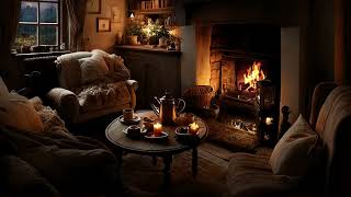 Fall Asleep To The Fantastic Sound of Rain And Thunder with Fireplace  Deep and Restful Sleep [upl. by Neelyam]