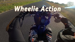 Wheelies lernen mit meiner Yamaha Wr125X 🔥 [upl. by Rexer]