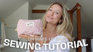 DIY makeup bag sewing tutorial [upl. by Dasie]