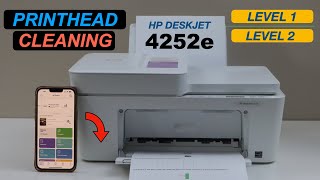 HP DeskJet 4252e Printhead Cleaning Fix Clogged Ink Clean Smear [upl. by Ayitahs]