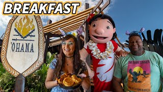 Ohana BREAKFAST epic wipeout 🏄 Disney World Polynesian resort 🤙 Ohana food review [upl. by Archibald]