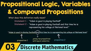 Propositional Logic Propositional Variables amp Compound Propositions [upl. by Arahsal]