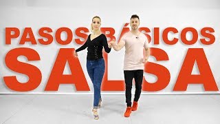 1 Pasos Básicos de Salsa  Aprende a bailar salsa con Alfonso y Mónica  Clases de salsa [upl. by Arvid]