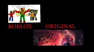 WILLY’S WONDERLAND IT’S YOUR BIRTHDAY SCENE ROBLOX SIDE BY SIDE COMPARISON [upl. by Brena]