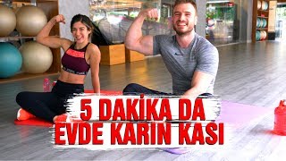 5 Dakikada Evde Karın Kası Yap  Açıklamalı [upl. by Rozek]