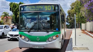 Transperth TP1849 MercedesBenz O405NH Midi Voith Kickdown [upl. by Asilram173]