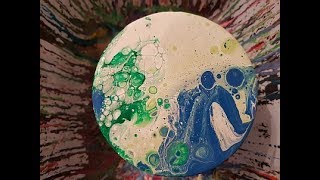 Fluid Art CD Record Painting Whos That Ghoul Stuart Wimbles Free Your Mind Art [upl. by Veradi157]