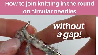 How to join knitting in the round without a gap [upl. by Riegel319]