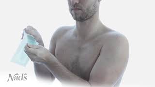 How to Use Nads For Men Wax Strips [upl. by Ayotel553]