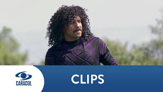 René Higuita se luce con Asprilla en su primer entrenamiento  Caracol TV [upl. by Oshinski]