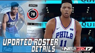 2K17 Offseason Roster  Updated Ratings Rookies Uniforms and More [upl. by Amlus58]