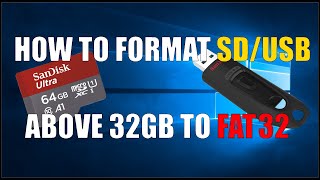 How To Format USBSD Card Above 32GB to FAT32 in Windows [upl. by Emma652]