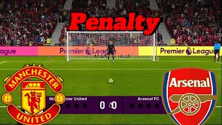 Penalty Manchester United VS Arsenal FC Premier League 202324 Efootball  FIFA  PES  of Gameplay [upl. by Bodwell873]