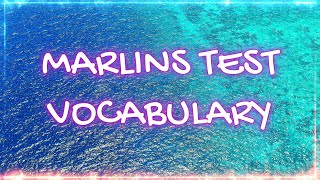 Marlins Test For Seafarer  Vocabulary [upl. by Fornof]