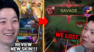 Gosu General failed to review New Aldous skin  Mobile Legends [upl. by Esekram]