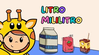 Litro e mililitro  Medidas de capacidade  Matemática  Vídeo educativo com Atividades [upl. by Edik]