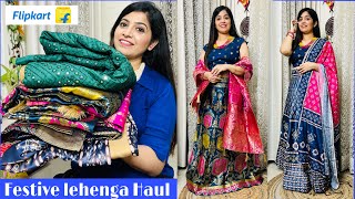 Flipkart festive Lehenga haul  lehenga under 1000  fashion fusions [upl. by Hannala]