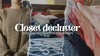 Closet declutter  long sleeves amp sweaters ☆ [upl. by Adnarrim913]