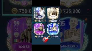 Nesta🇮🇹 Vs Maldini🇮🇹 Vs Baresi🇮🇹 Vs Cannavaro🇮🇹 football soccer fifamobile [upl. by Malita419]