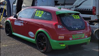 Mallory Park 19052024  CMMCS Tin Tops  Race 2 onboard from Volvo [upl. by Aihsital]