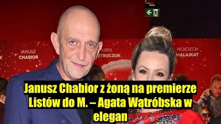 Janusz Chabior i jego żona na premierze Listów do M  Agata Wątróbska w elegan [upl. by Gibeon56]