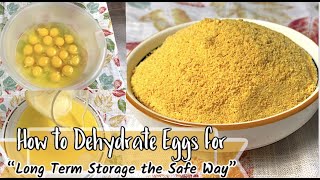 How to Dehydrate Eggs Safely So That They Last Years [upl. by Semele]