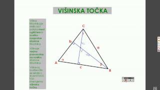 Znamenite točke trikotnika [upl. by Berkeley]