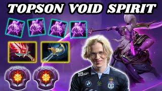 🔥 TOPSON Void Spirit Midlane 734b 🔥 Bloodthorn Echo Sabre Build Master Tier  Dota 2 [upl. by Rebmac]