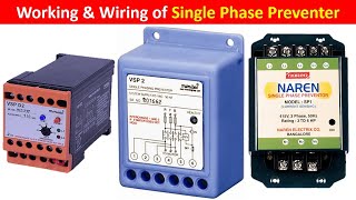 Phase Failure Relay  single phase preventer connection diagram  Electrical Technician [upl. by Drain]