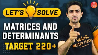 Lets Solve Matrices and Determinants Questions🧾 With AK Sir  JEE Main 2022 JEE Maths  Vedantu✌ [upl. by Aierbma]