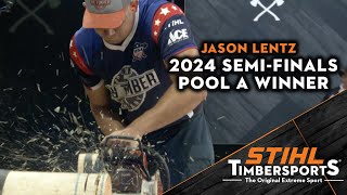 Jason Lentz wins Pool A SemiFinals — 2024 STIHL TIMBERSPORTS® Championship [upl. by Nysila247]