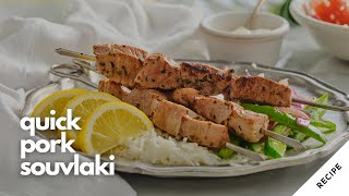 Quick Pork Souvlaki  Ontario Pork Recipes [upl. by Purity]