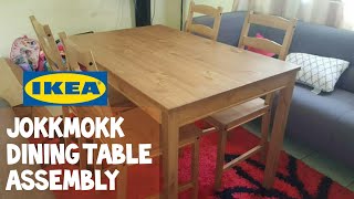 IKEA JOKKMOKK Dining Table With Chair Assembly [upl. by Knepper]