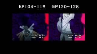 Naruto 5th OP Seishun Kyousoukyoku 5 versions 2 screens [upl. by Atsirc]