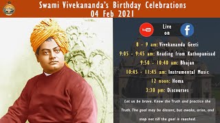 Swami Vivekanandas Birthday Celebrations  4 Feb 2021  Belur Math [upl. by Norok936]