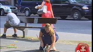 Blind Man Falls into Manhole Prank  Just For Laughs Gags [upl. by Eatnohs]