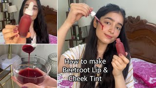 How to make BEETROOT Lip amp Cheek Tint at home  DIY Lip Stain Natural Lip Tint Affordable Lip Tint [upl. by Corrine]