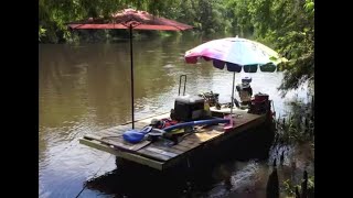 My Cheap 200 Homemade Pontoon Boat Part 3 [upl. by Attenra]