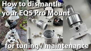 SkyWatcher EQ5 Pro Mount Maintenance  Part 1 of 2 disassembly in 20 minutes [upl. by Annamarie]