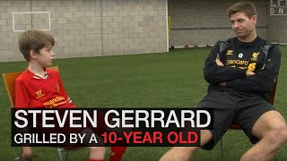 Steven Gerrard grilled by 10 yearold fan [upl. by Mildrid]