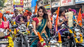 WOMEN BIKE RALLY 2024  Girgaon Gudi Padwa 2024  Girgaon Gudi Padwa Shobhayatra 2024 [upl. by Hazem]