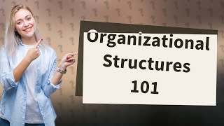 What are the 4 types of organizational structure [upl. by Ttennej]