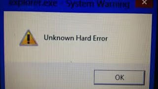 How To Fix Unknown Hard Error On Windows 11 [upl. by Slyke]