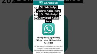 Gb WhatsApp Update Kaise Kare  Gb WhatsApp Download Kaise Kare  Update Gb WhatsApp  viralshort [upl. by Batsheva]