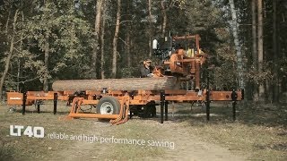 WoodMizer LT40 Mobile Sawmill  Europe [upl. by Anrehs]