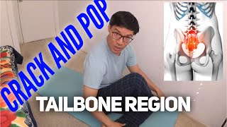 How to Crack My Lower Back and Pop Tailbone Pain Away Stretch Guide  No Chiropractor Needed [upl. by Marteena987]