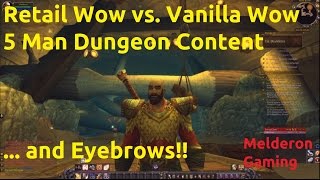 Retail WOW vs Vanilla WOW 5 Man Dungeon Difficulty [upl. by Varney]