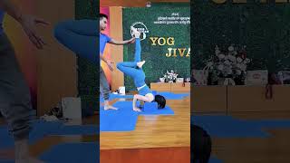 Block yoga balancingstrengthcore power virashorts motivation yogaroutine [upl. by Witcher]