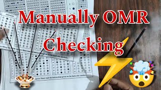 How to Check OMR Answer Sheet in a minute  OMR Sheet Checking Process [upl. by Adnolay]